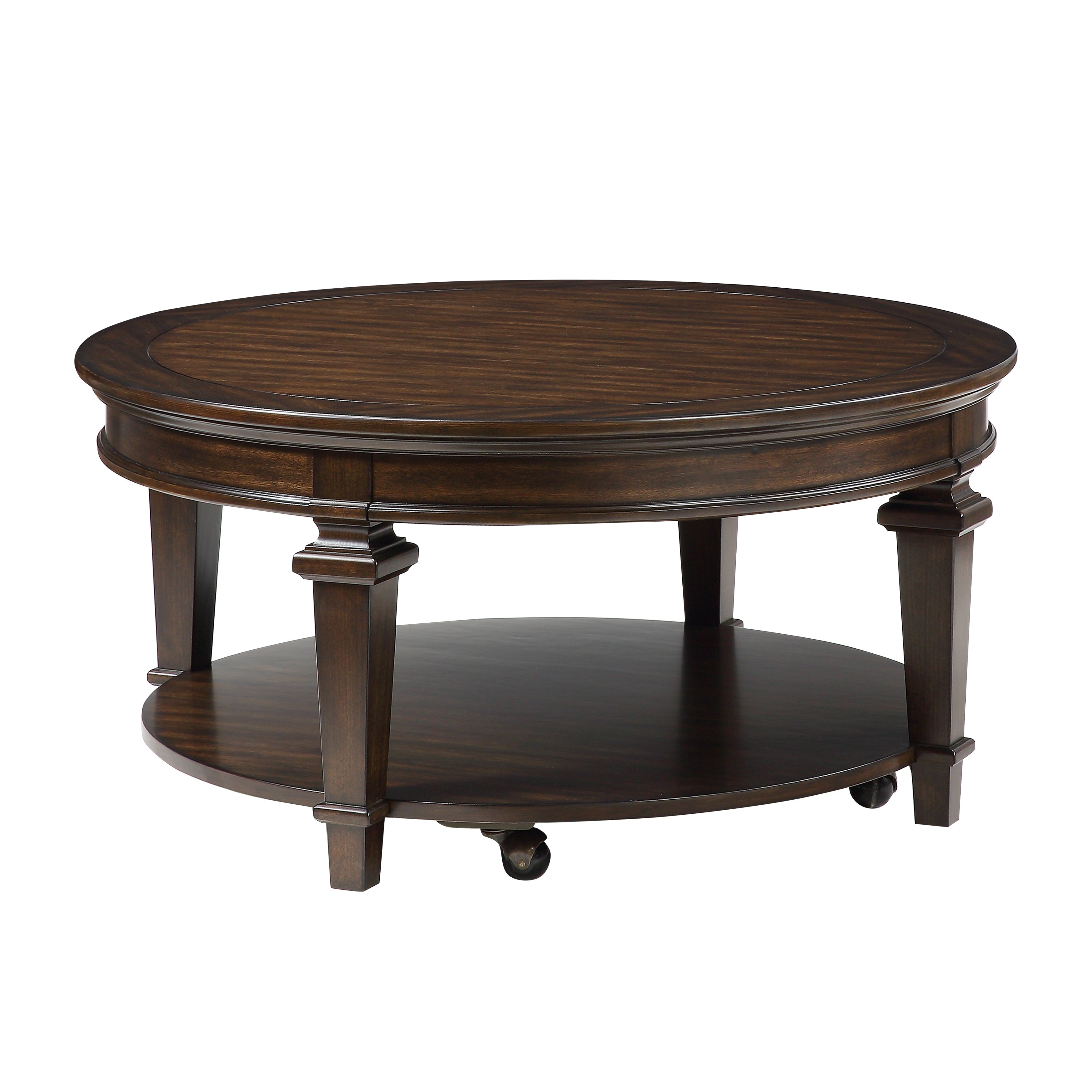 Tobias Espresso Round Cocktail Table - 3681-01RD - Bien Home Furniture & Electronics