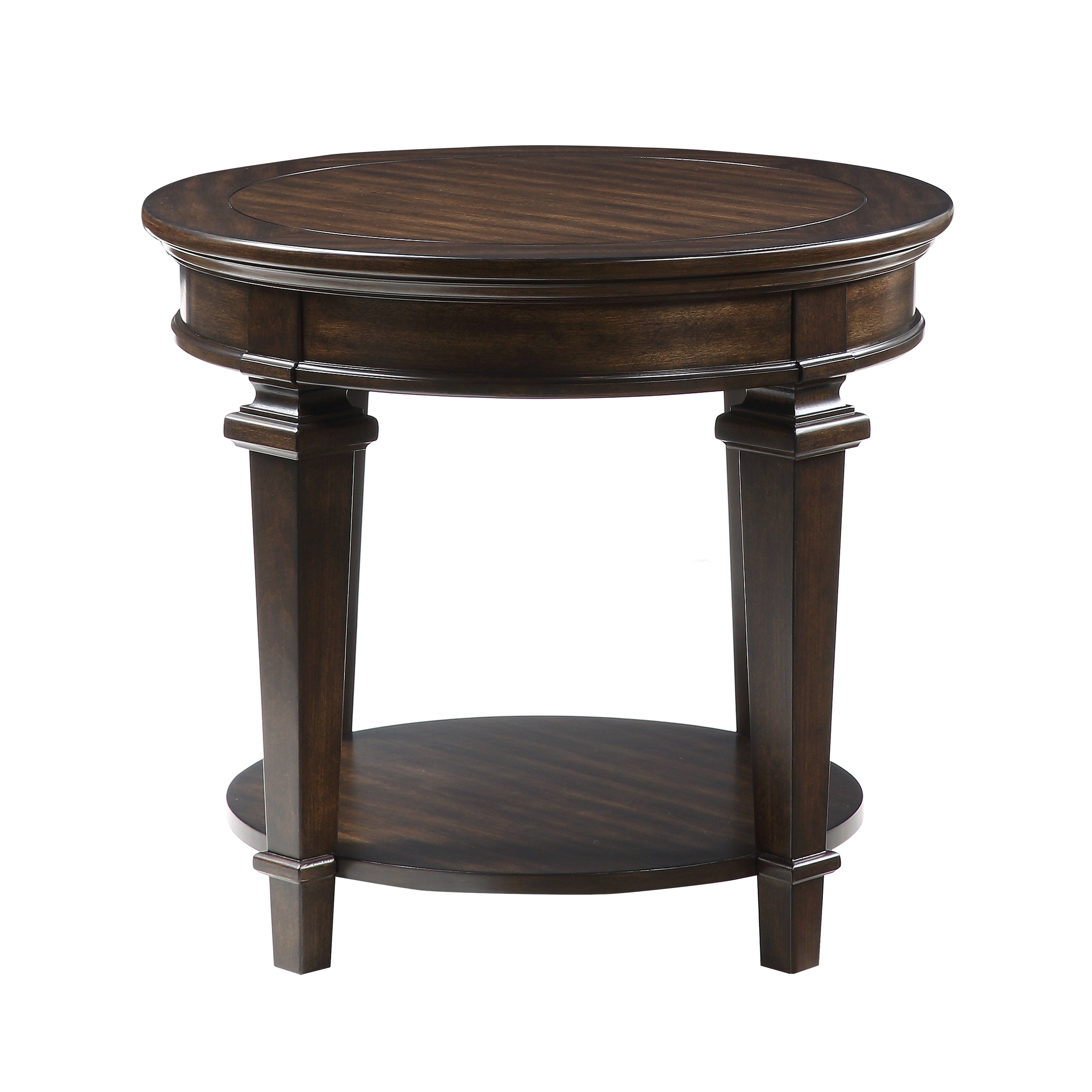 Tobias Espresso Round End Table - 3681-04RD - Bien Home Furniture & Electronics