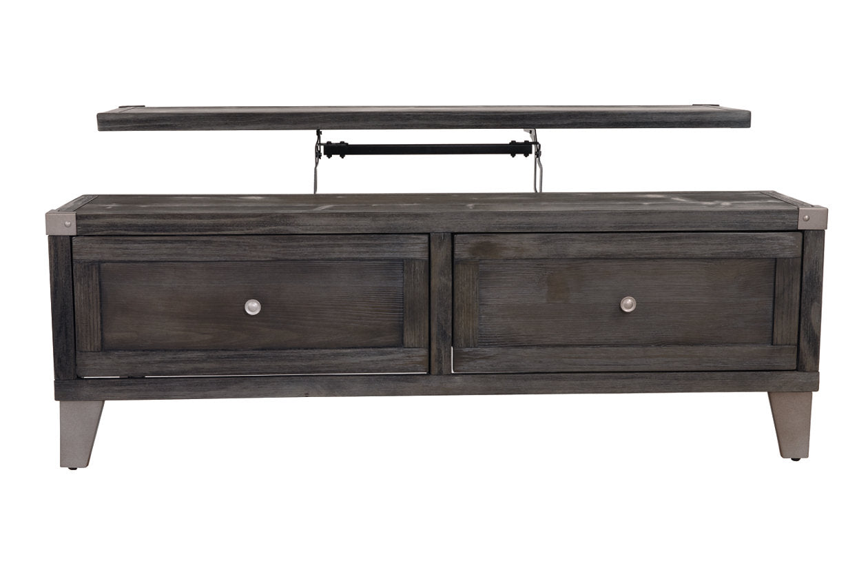 Todoe Dark Gray Coffee Table with Lift Top - T901-9 - Bien Home Furniture & Electronics