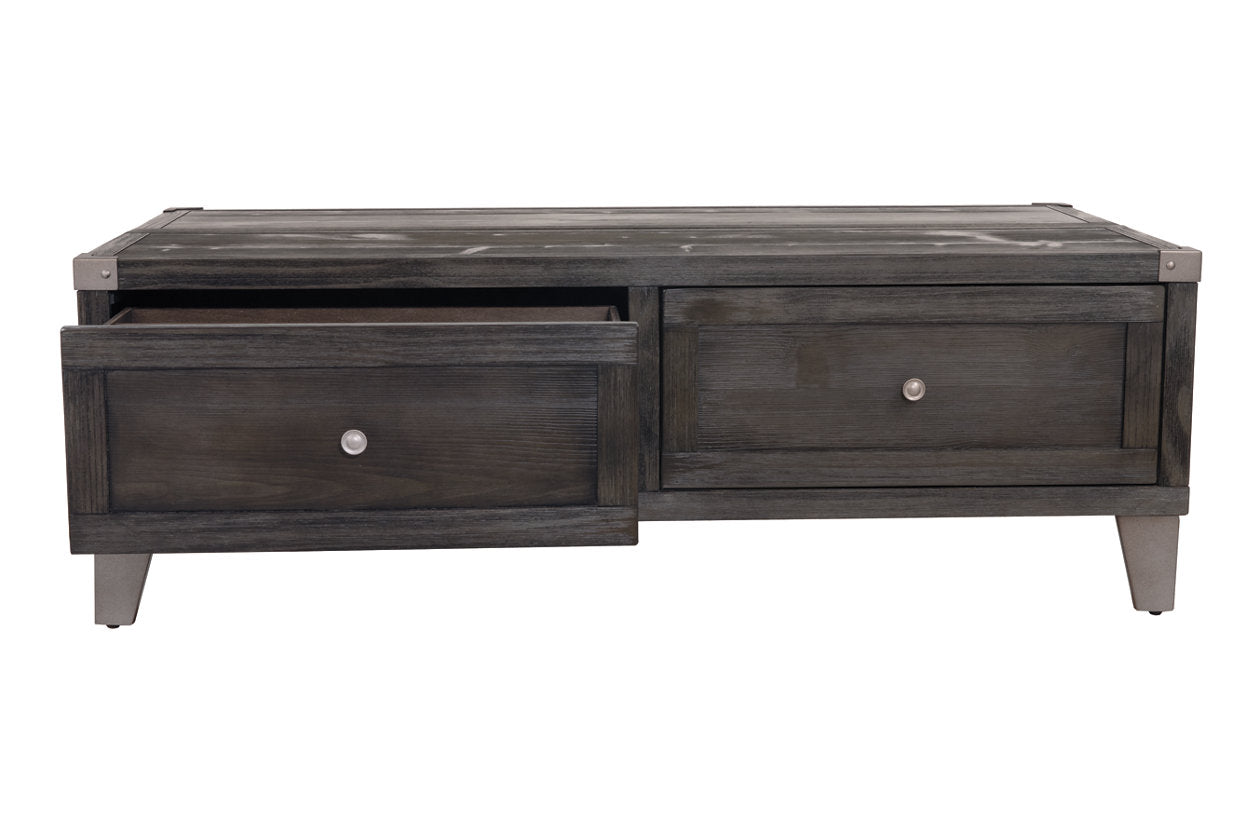 Todoe Dark Gray Coffee Table with Lift Top - T901-9 - Bien Home Furniture & Electronics