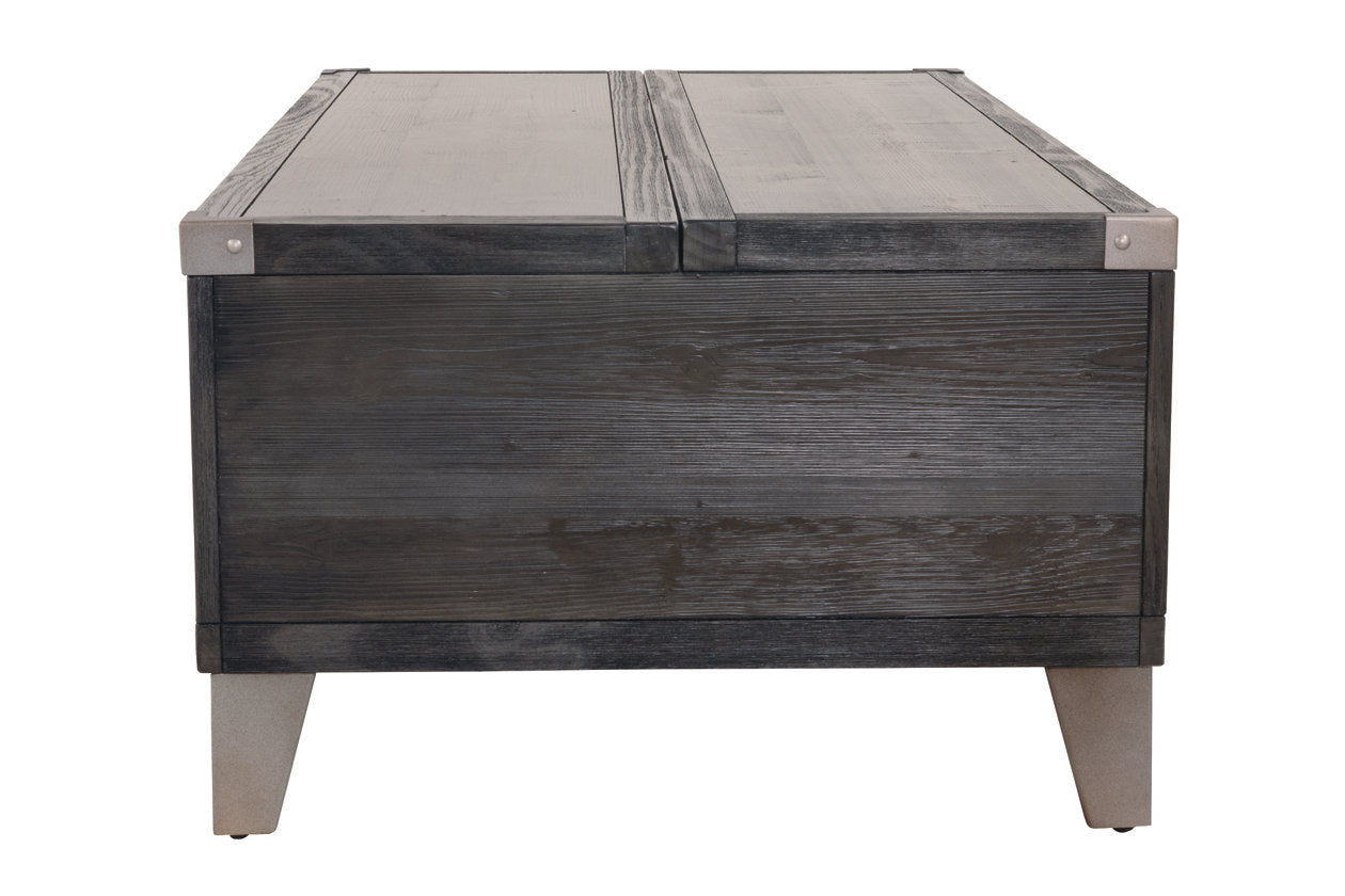 Todoe Dark Gray Coffee Table with Lift Top - T901-9 - Bien Home Furniture & Electronics