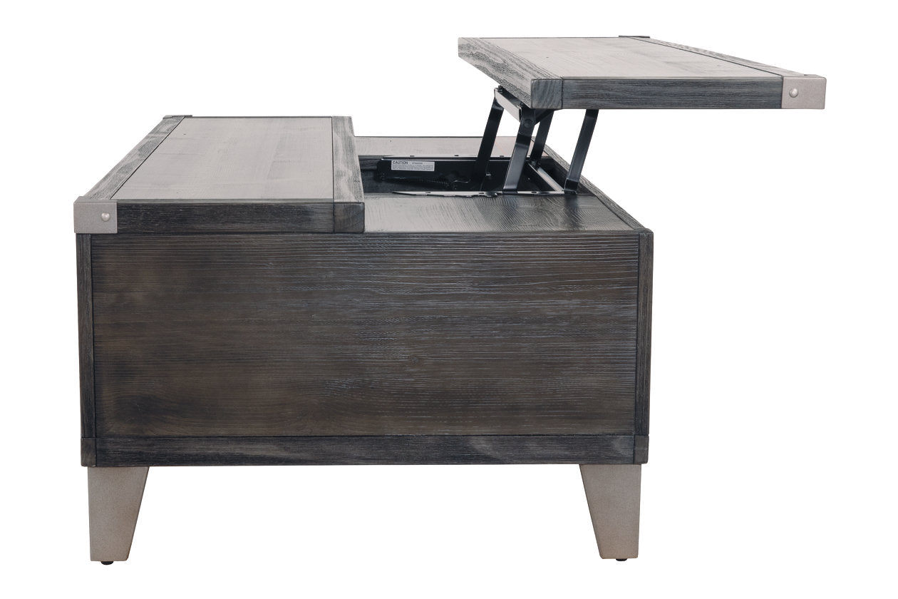 Todoe Dark Gray Coffee Table with Lift Top - T901-9 - Bien Home Furniture & Electronics