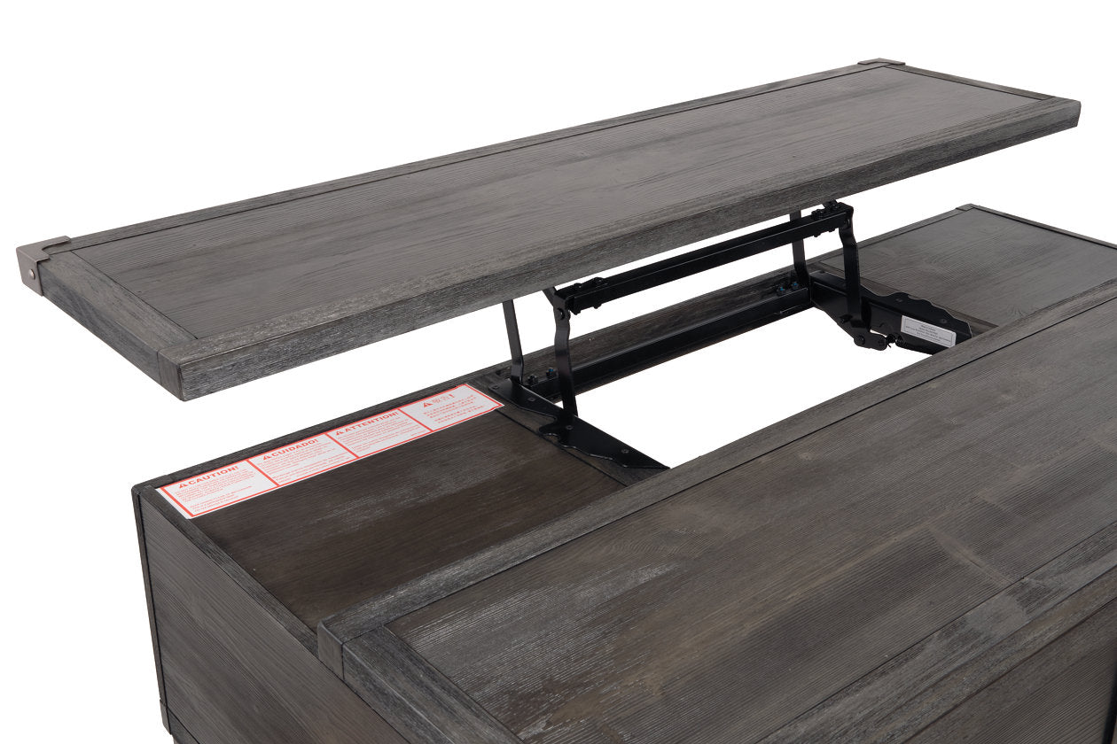 Todoe Dark Gray Coffee Table with Lift Top - T901-9 - Bien Home Furniture & Electronics