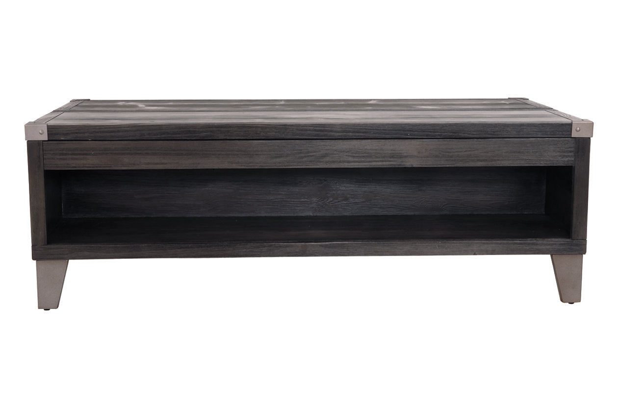 Todoe Dark Gray Coffee Table with Lift Top - T901-9 - Bien Home Furniture & Electronics