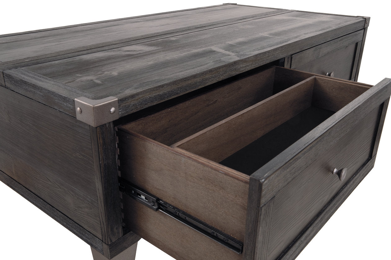 Todoe Dark Gray Coffee Table with Lift Top - T901-9 - Bien Home Furniture & Electronics