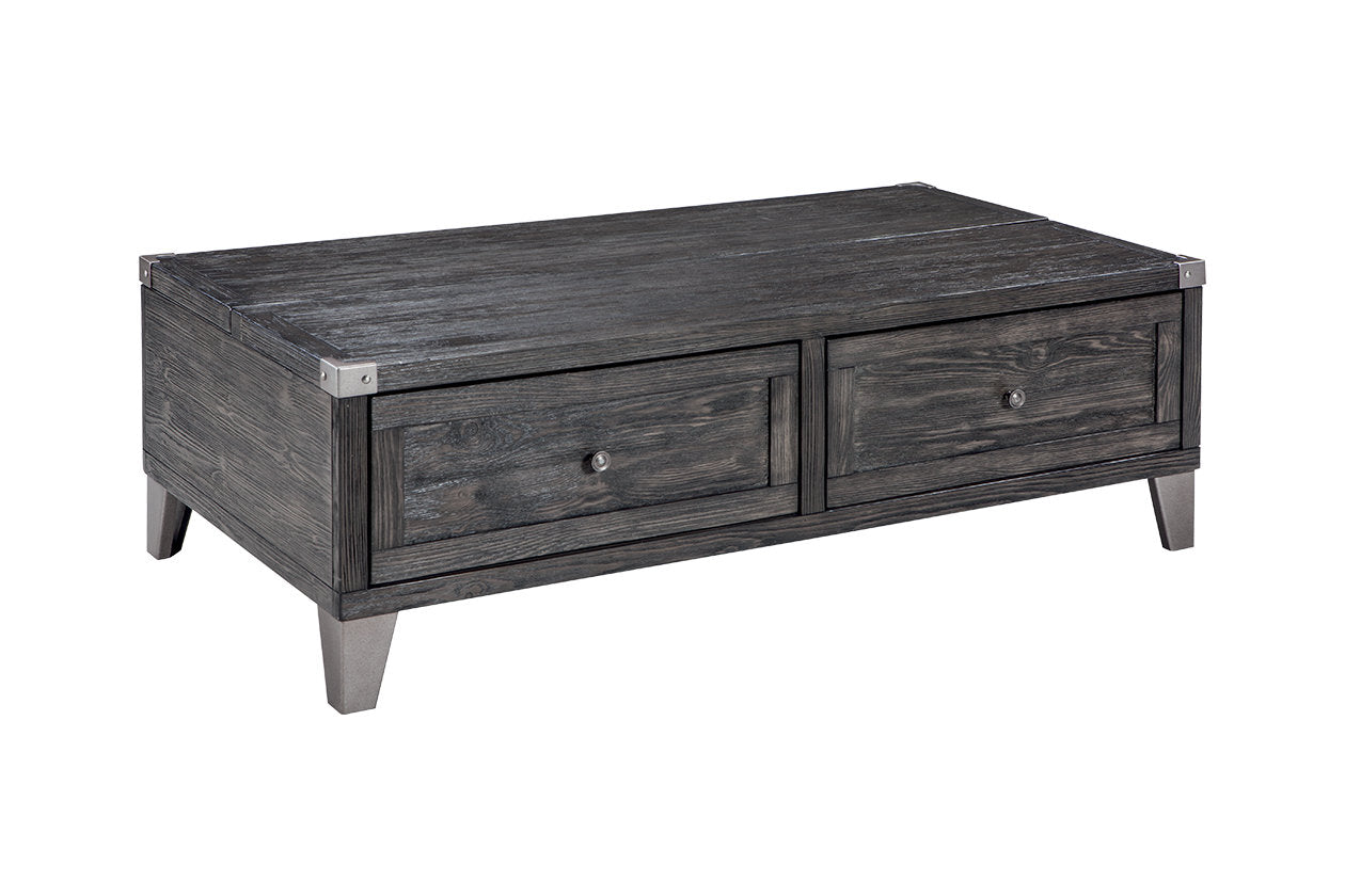Todoe Dark Gray Coffee Table with Lift Top - T901-9 - Bien Home Furniture & Electronics