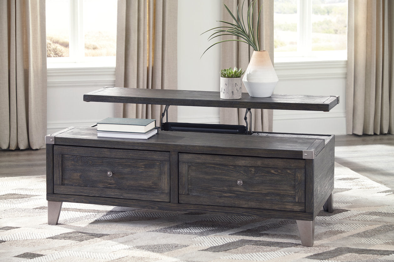 Todoe Dark Gray Coffee Table with Lift Top - T901-9 - Bien Home Furniture & Electronics