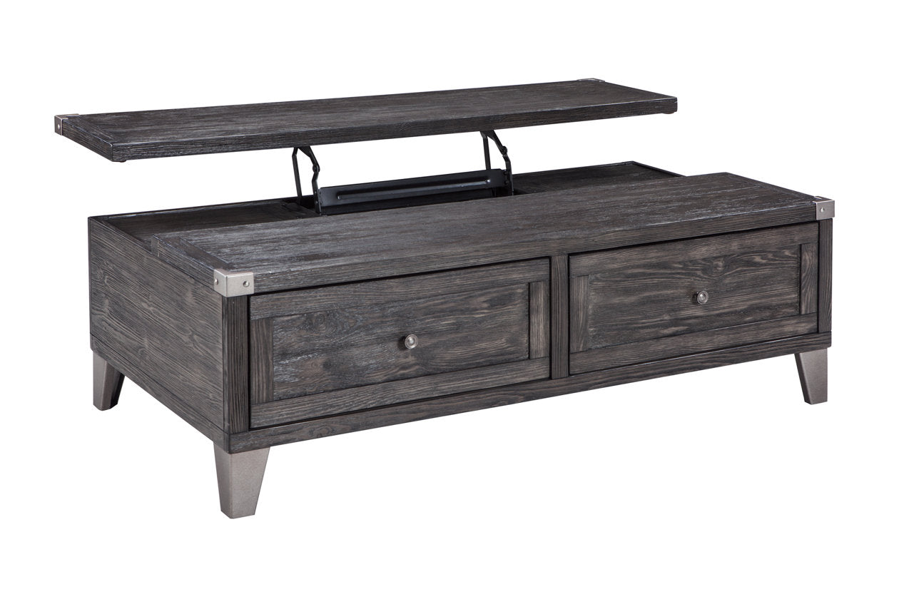 Todoe Dark Gray Coffee Table with Lift Top - T901-9 - Bien Home Furniture & Electronics