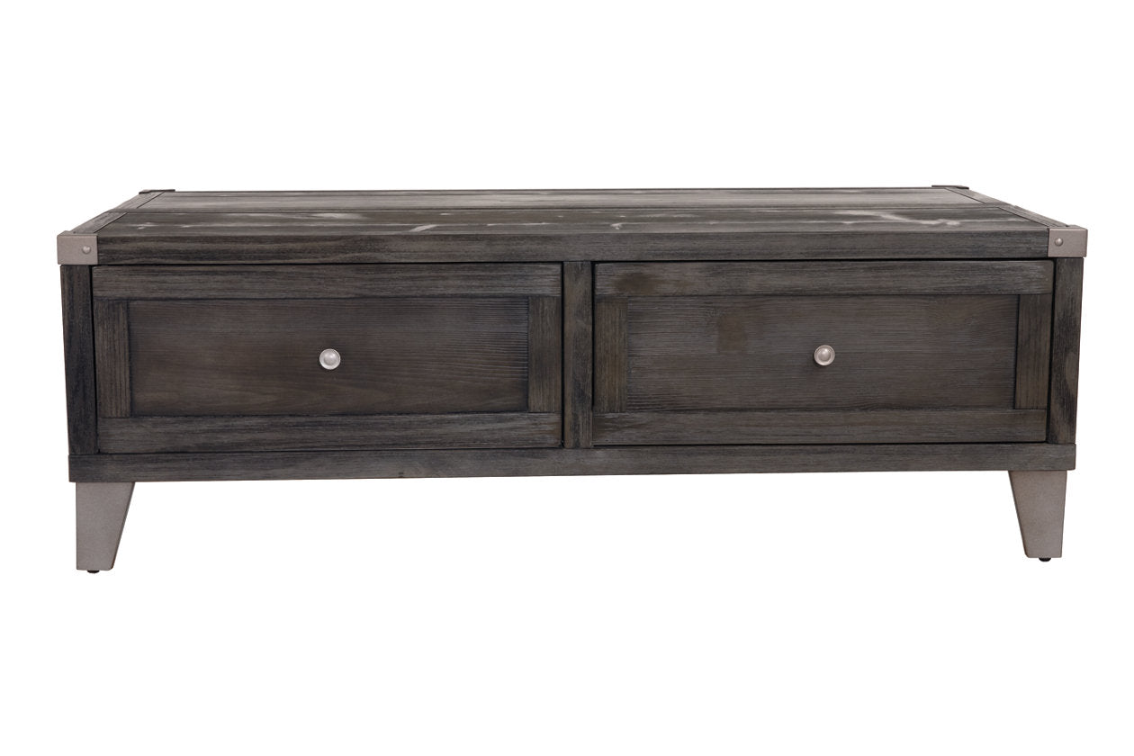Todoe Dark Gray Coffee Table with Lift Top - T901-9 - Bien Home Furniture & Electronics