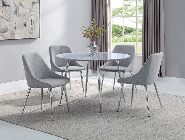 Tola Silver Dining Chair, Set of 2 - 1173S - Bien Home Furniture &amp; Electronics