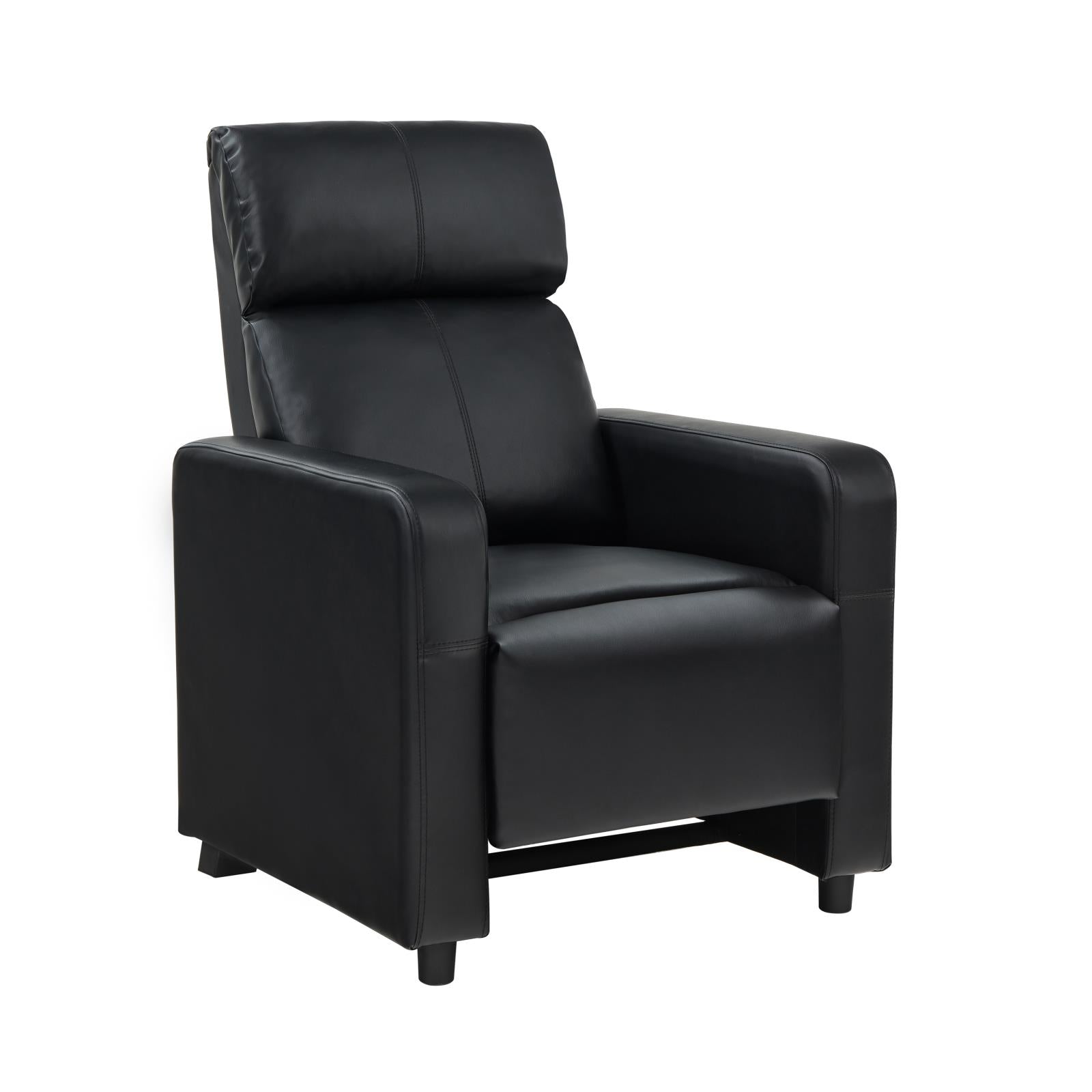 Toohey Home Theater Push Back Recliner Black - 600181 - Bien Home Furniture & Electronics