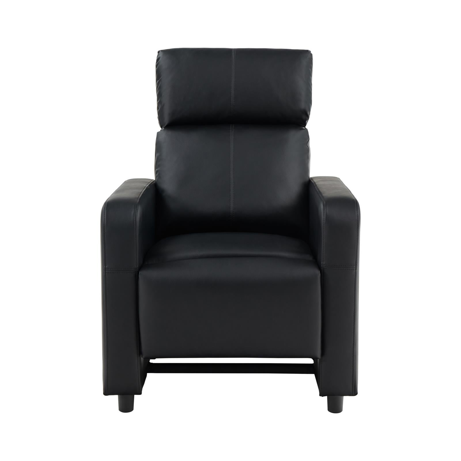Toohey Home Theater Push Back Recliner Black - 600181 - Bien Home Furniture & Electronics