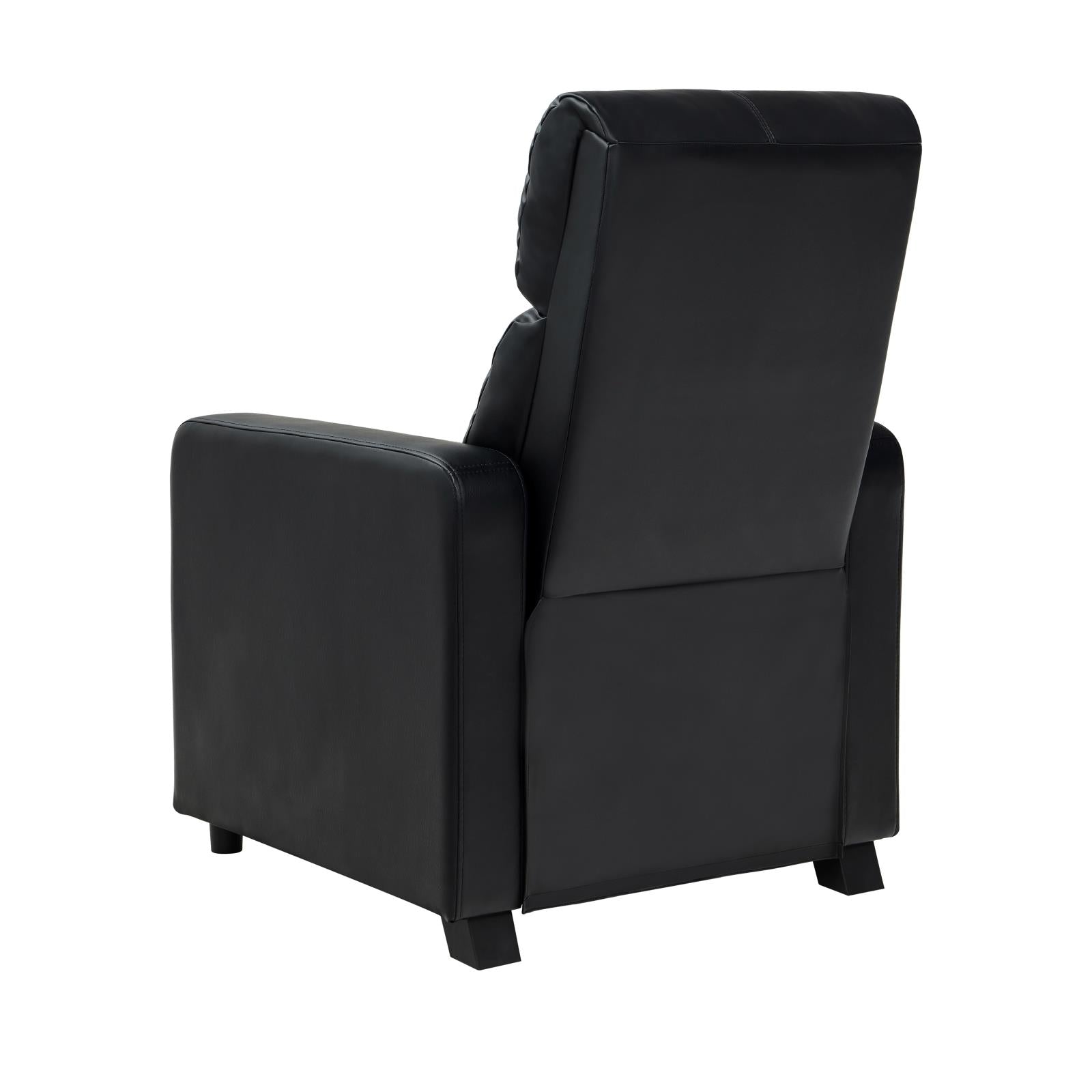Toohey Home Theater Push Back Recliner Black - 600181 - Bien Home Furniture & Electronics