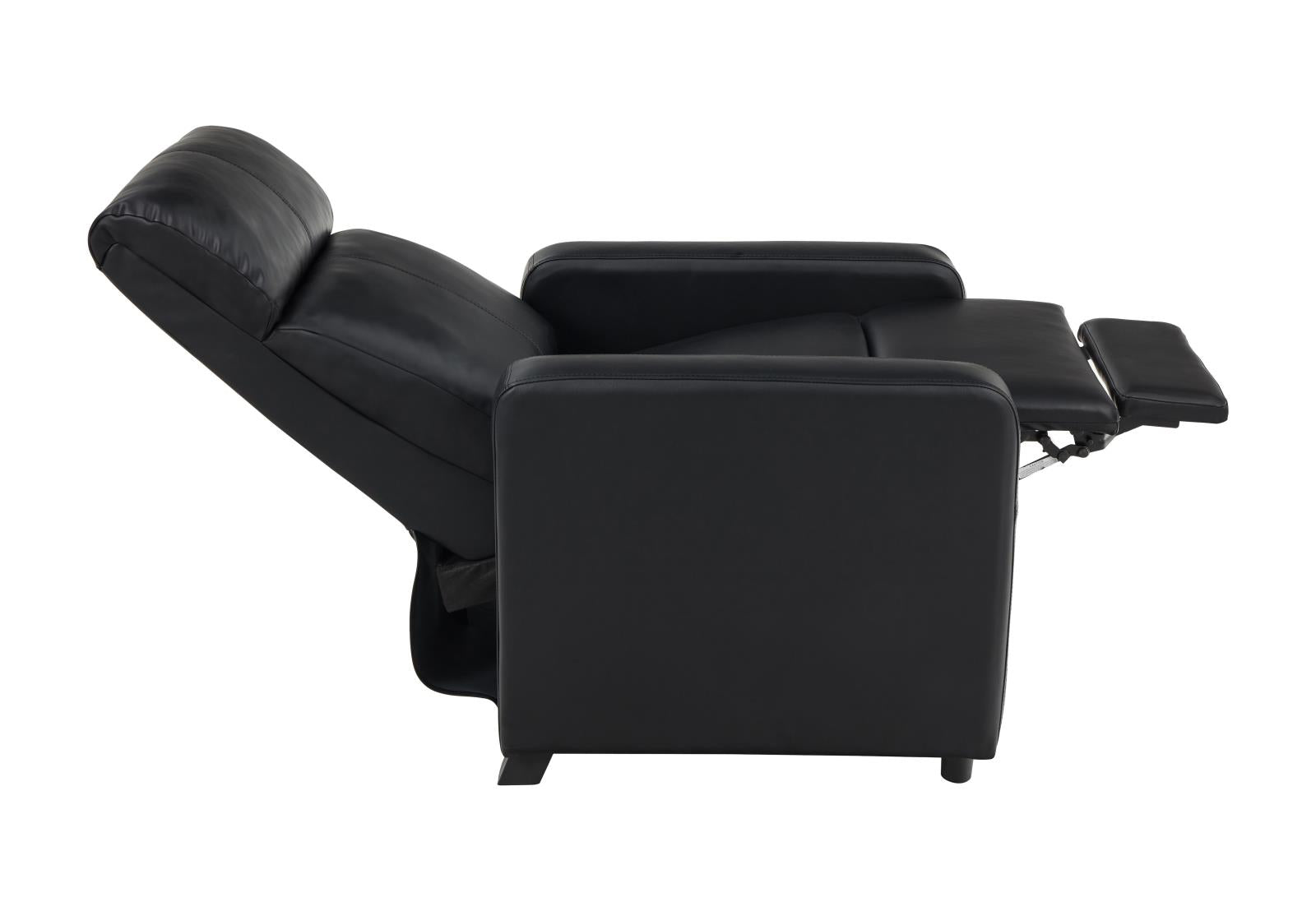 Toohey Home Theater Push Back Recliner Black - 600181 - Bien Home Furniture & Electronics
