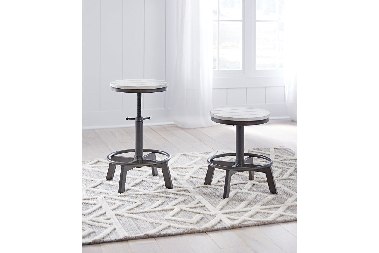 Torjin Vintage White Counter Height Stool, Set of 2 - D440-224 - Bien Home Furniture & Electronics