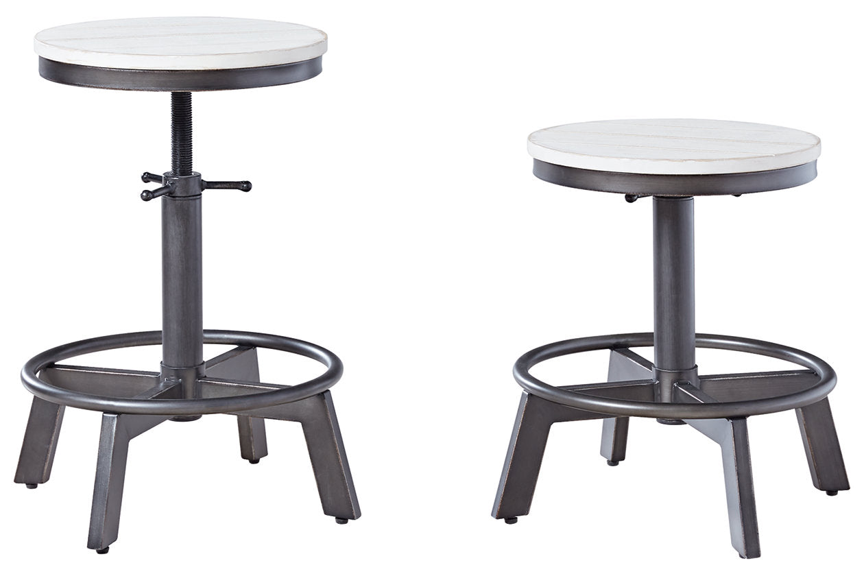 Torjin Vintage White Counter Height Stool, Set of 2 - D440-224 - Bien Home Furniture & Electronics