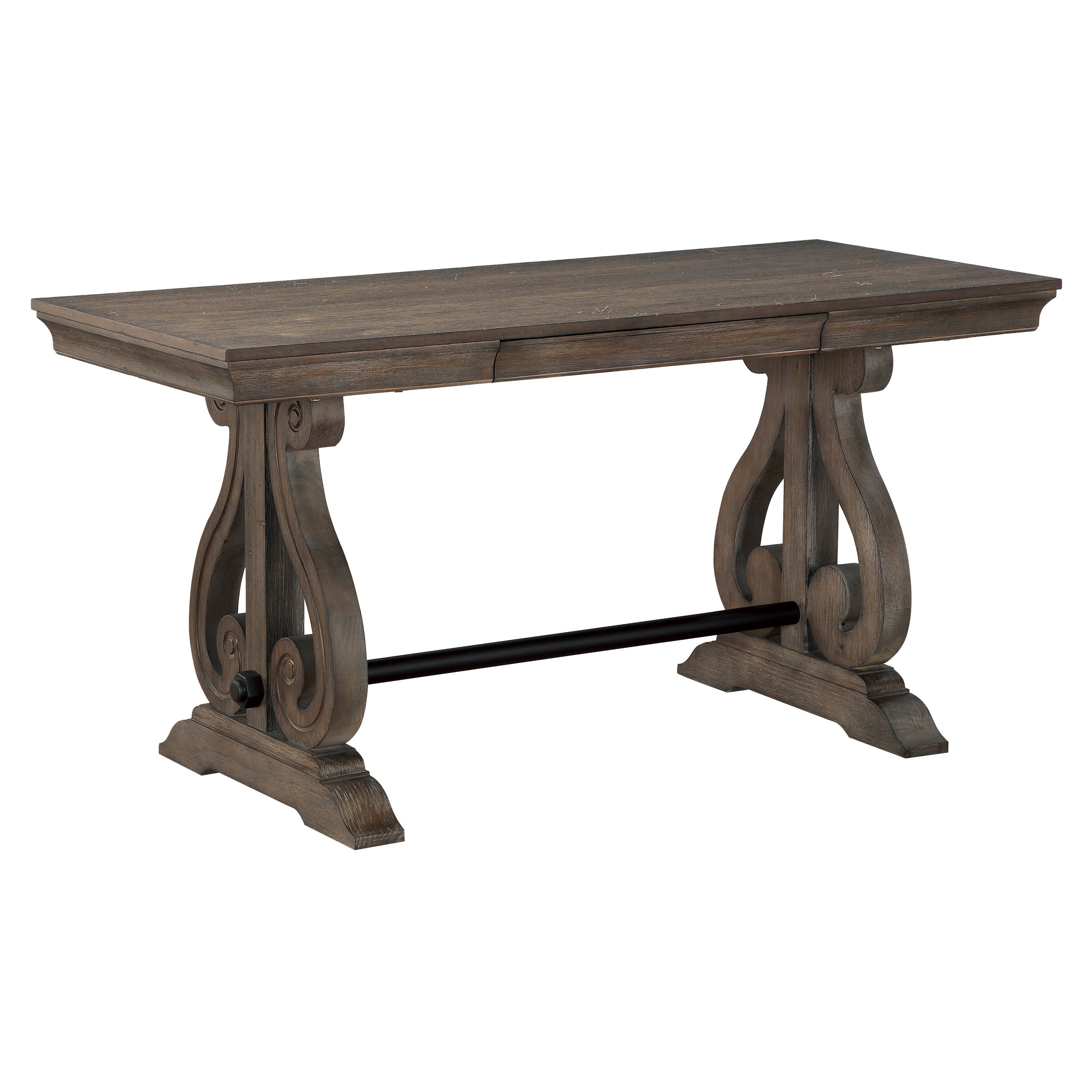 Toulon Dark Oak Writing Desk - 5438-15 - Bien Home Furniture & Electronics
