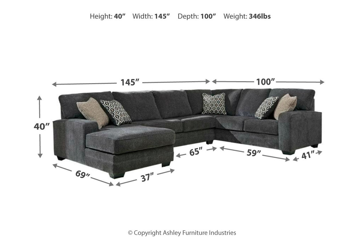 Tracling Slate LAF Sectional - SET | 7260016 | 7260034 | 7260067 - Bien Home Furniture &amp; Electronics