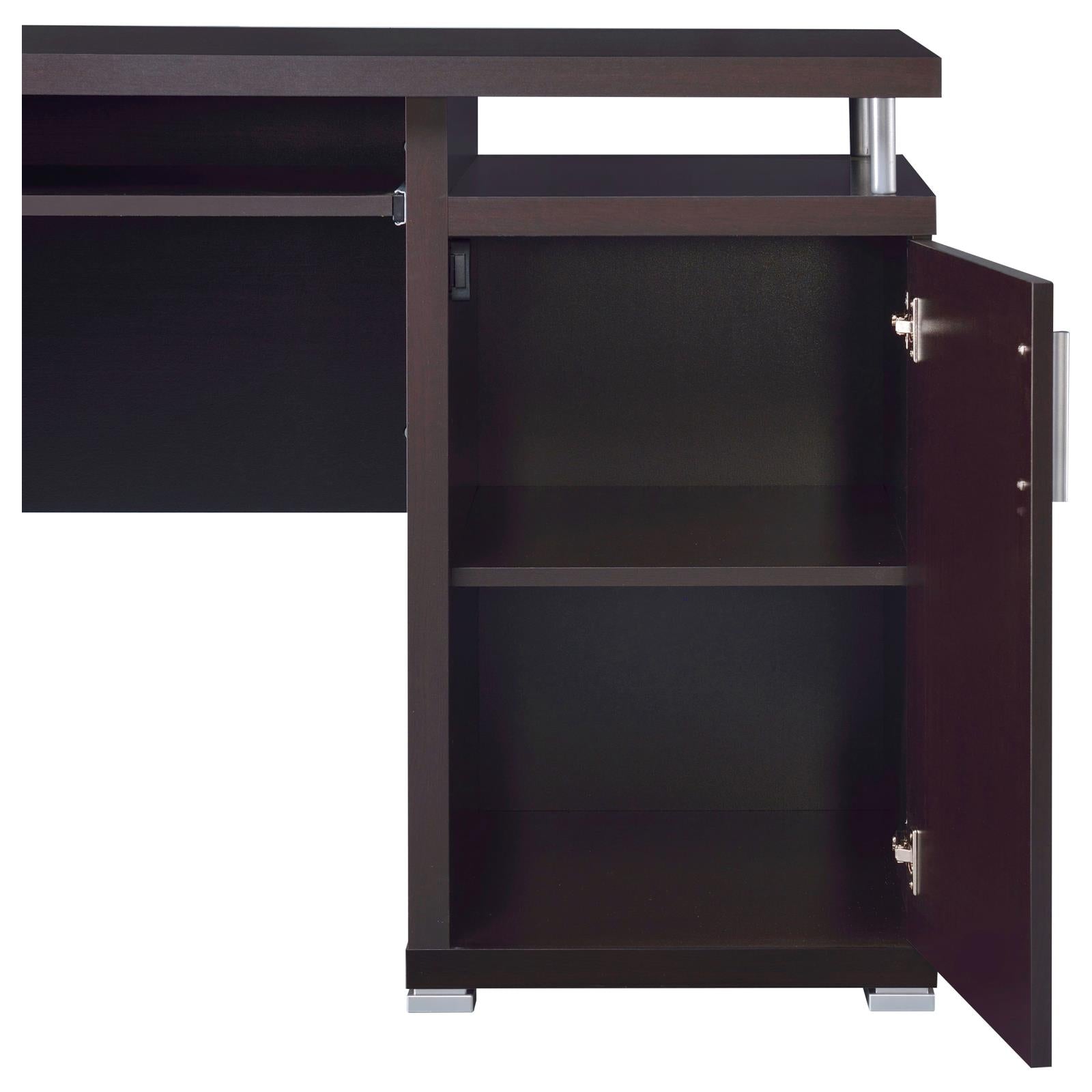 Tracy Cappuccino 2-Drawer Computer Desk - 800107 - Bien Home Furniture & Electronics