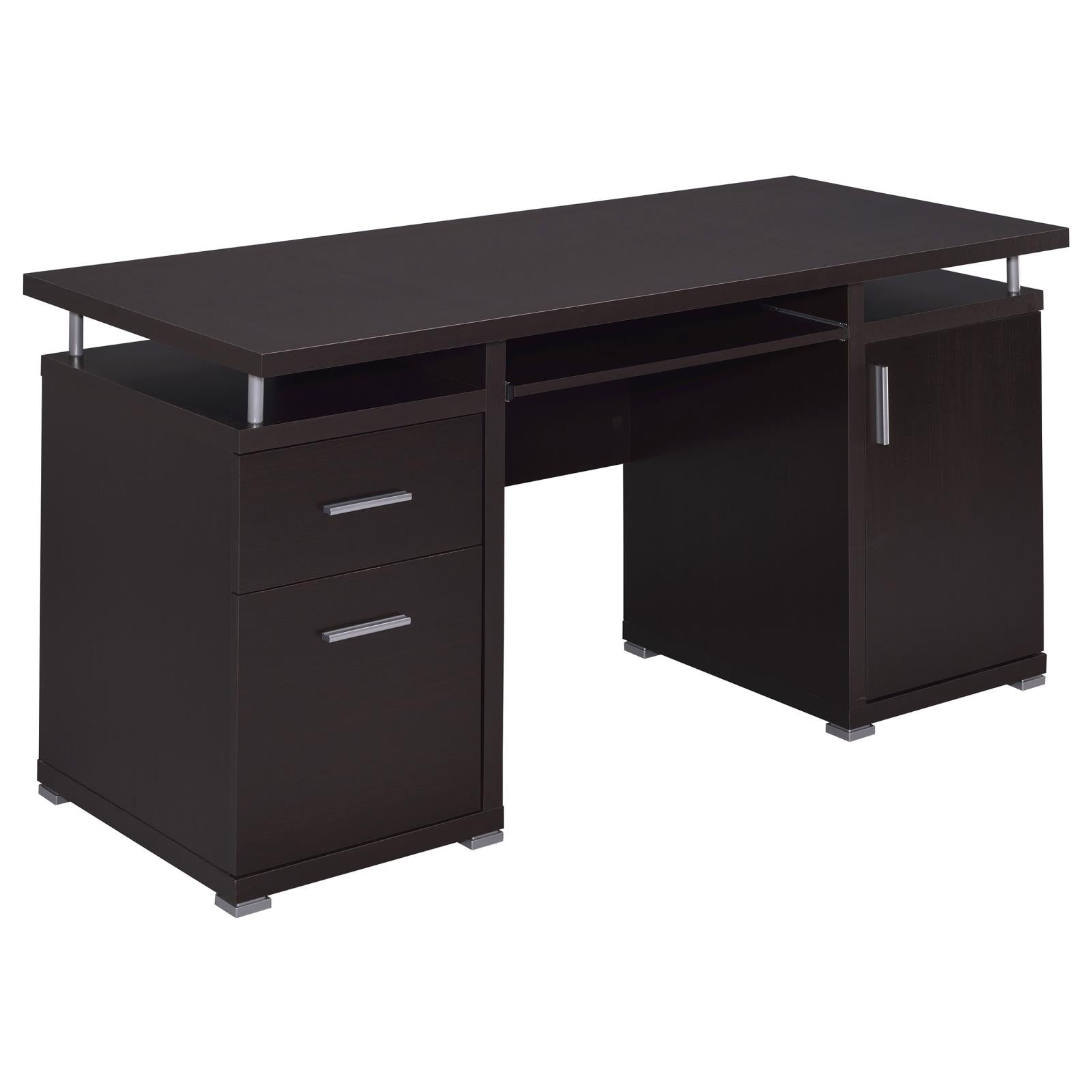 Tracy Cappuccino 2-Drawer Computer Desk - 800107 - Bien Home Furniture & Electronics