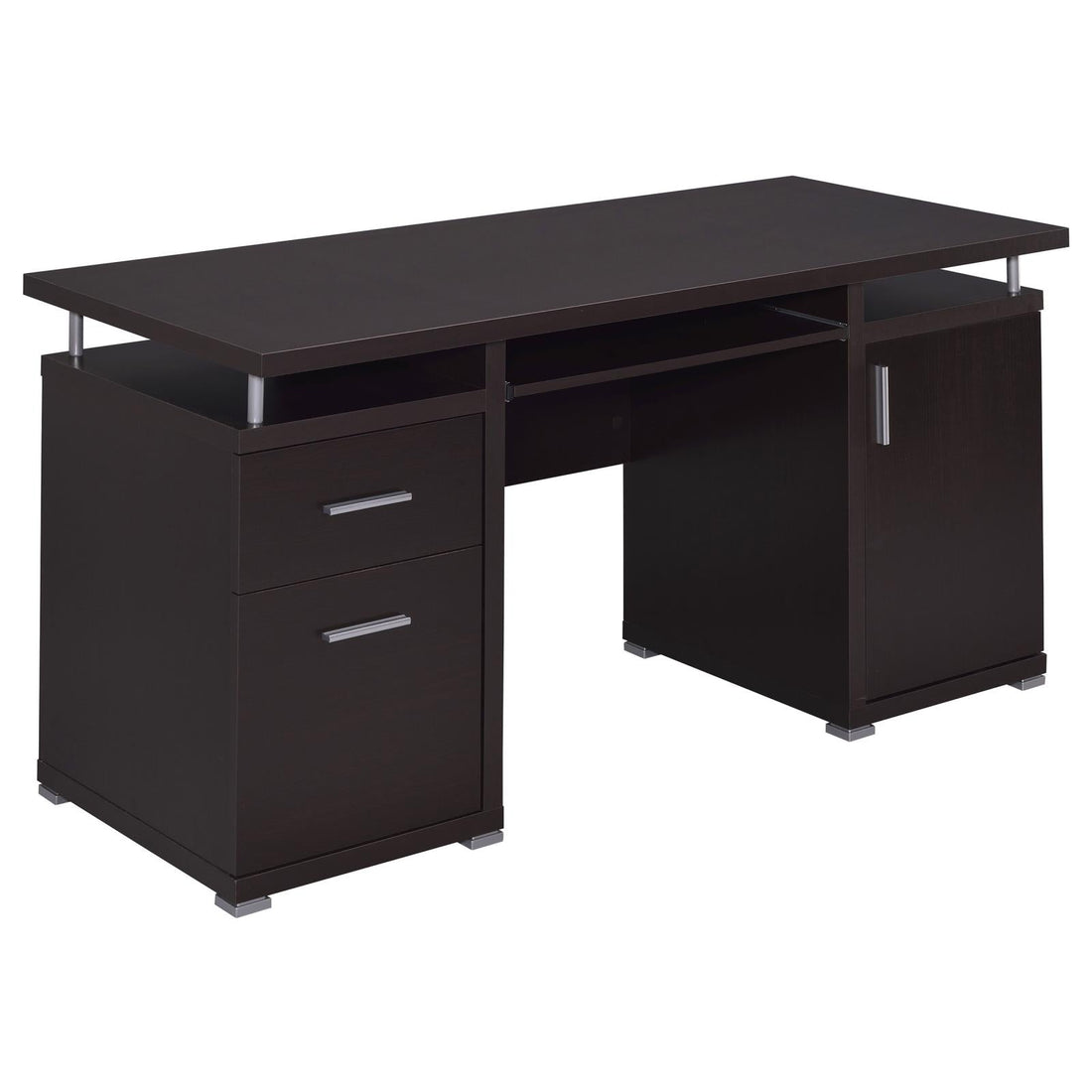 Tracy Cappuccino 2-Drawer Computer Desk - 800107 - Bien Home Furniture &amp; Electronics