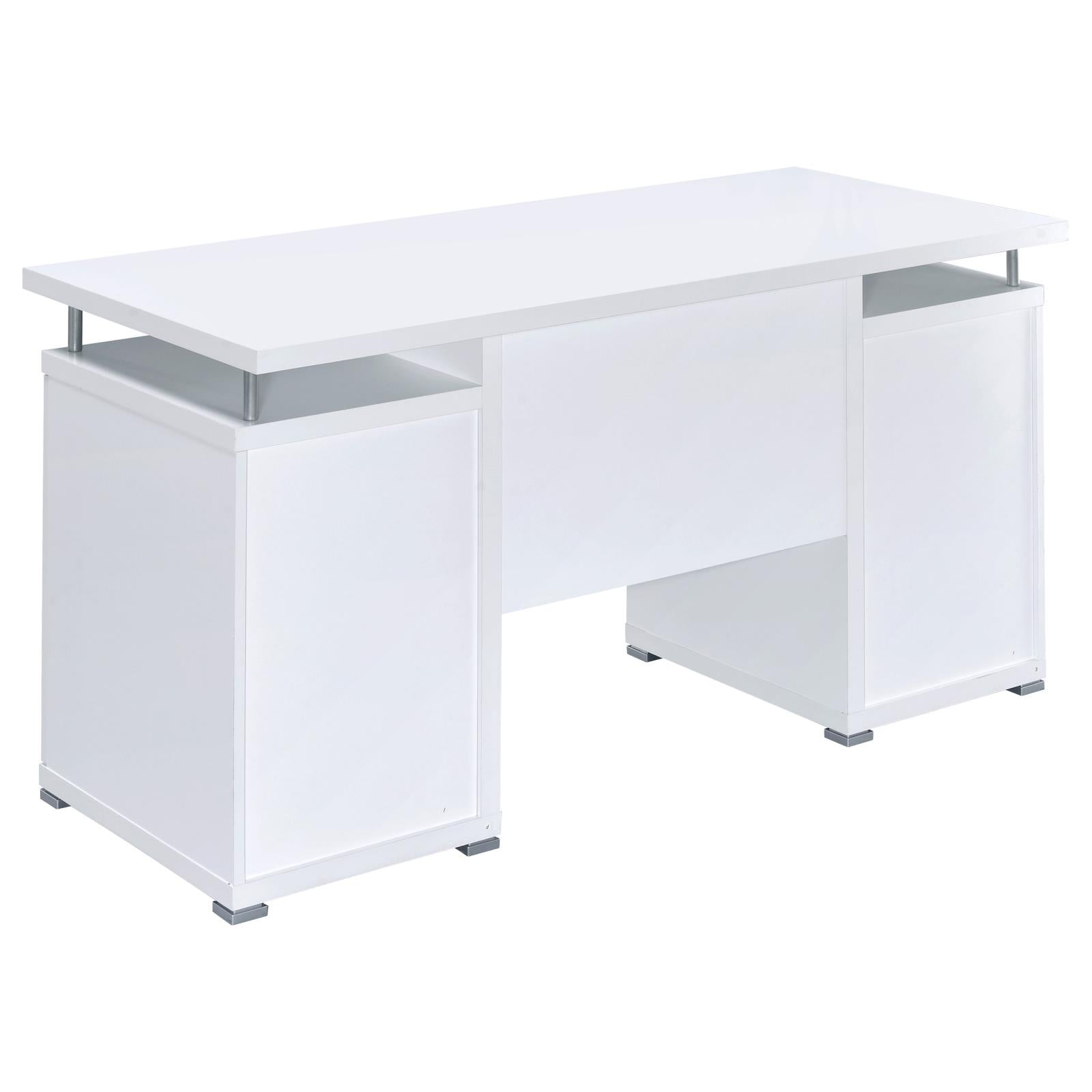 Tracy White 2-Drawer Computer Desk - 800108 - Bien Home Furniture & Electronics
