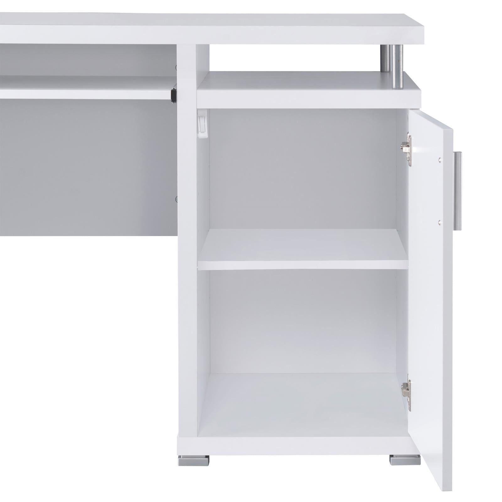 Tracy White 2-Drawer Computer Desk - 800108 - Bien Home Furniture & Electronics