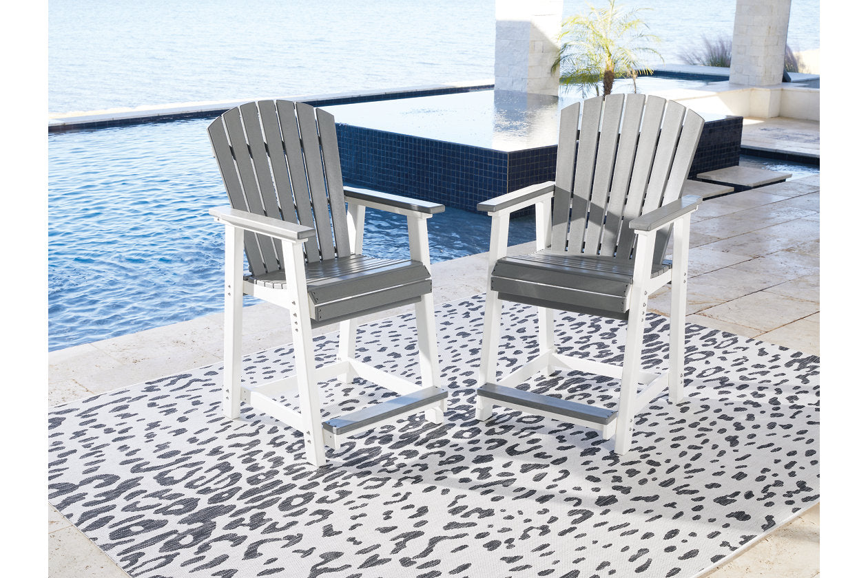 Transville Gray/White Outdoor Counter Height Barstool, Set of 2 - P210-124 - Bien Home Furniture & Electronics