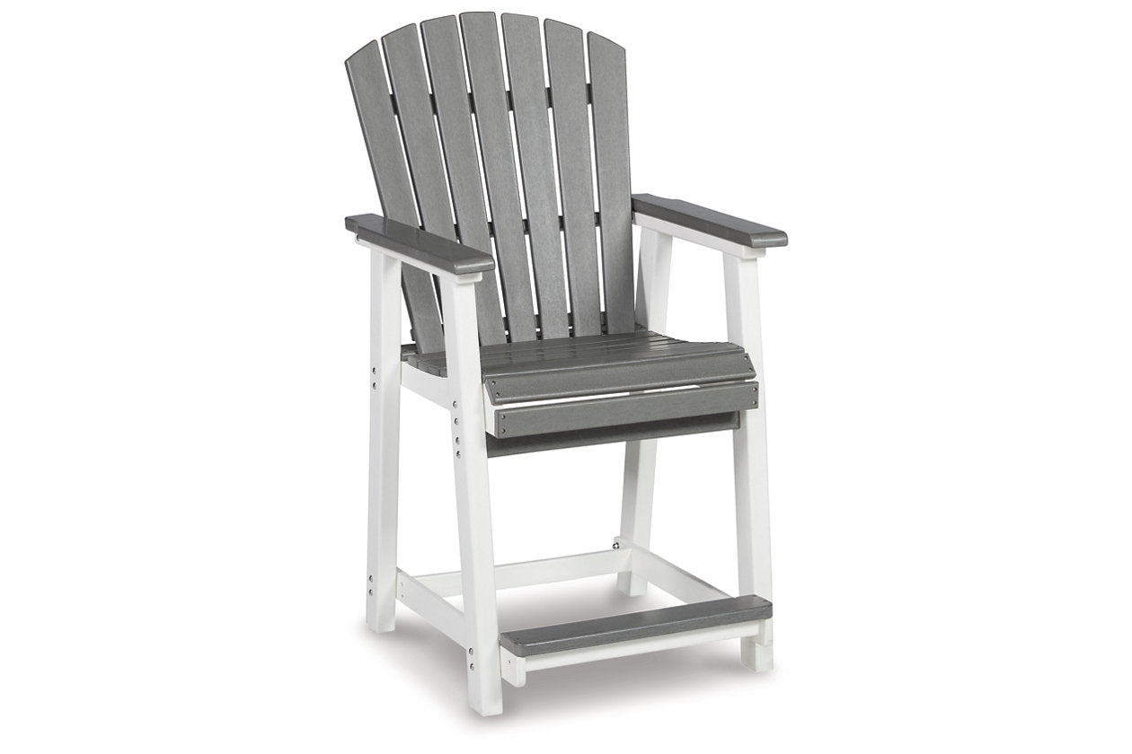 Transville Gray/White Outdoor Counter Height Barstool, Set of 2 - P210-124 - Bien Home Furniture & Electronics