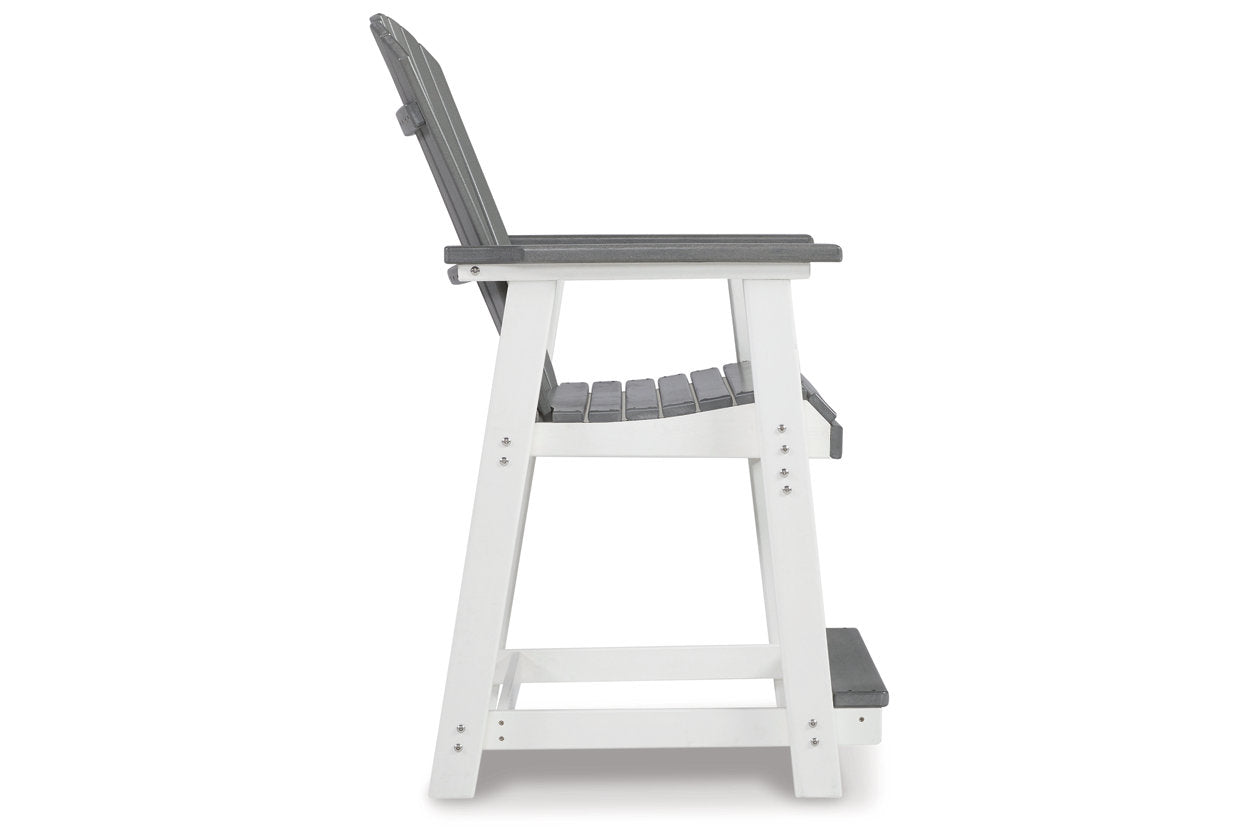 Transville Gray/White Outdoor Counter Height Barstool, Set of 2 - P210-124 - Bien Home Furniture & Electronics