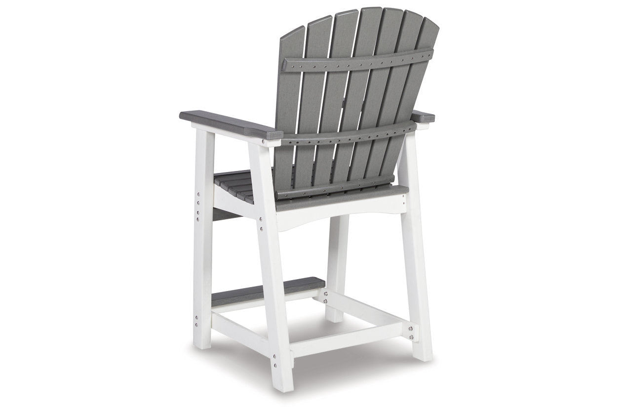 Transville Gray/White Outdoor Counter Height Barstool, Set of 2 - P210-124 - Bien Home Furniture & Electronics
