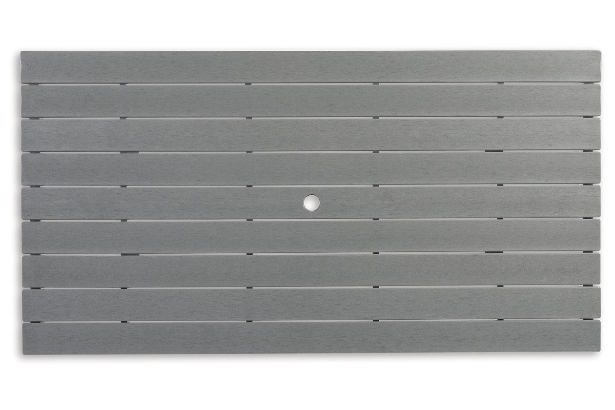 Transville Gray/White Outdoor Counter Height Dining Table - P210-642 - Bien Home Furniture & Electronics
