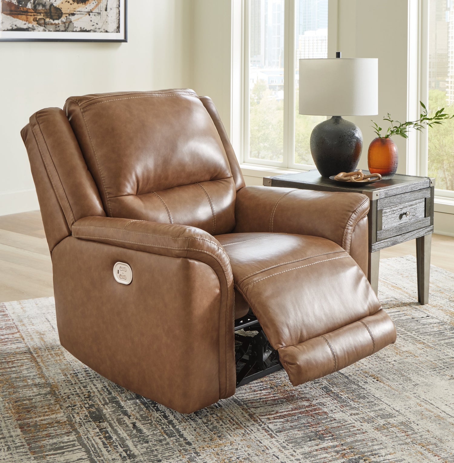 Trasimeno Caramel Power Recliner - U8281513 - Bien Home Furniture & Electronics