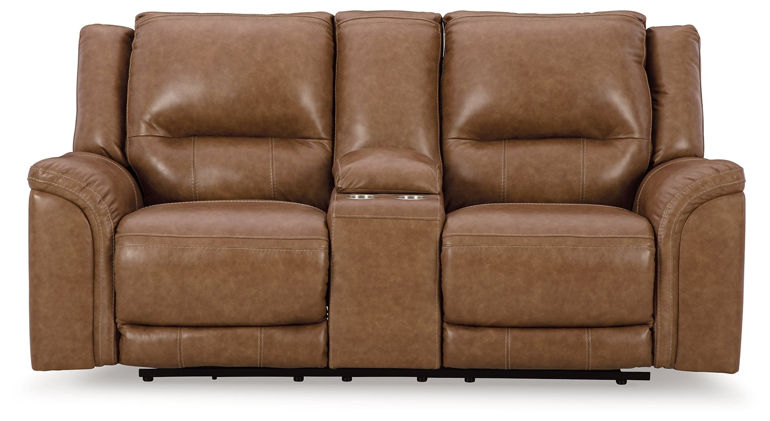 Trasimeno Caramel Power Reclining Loveseat with Console - U8281518 - Bien Home Furniture & Electronics
