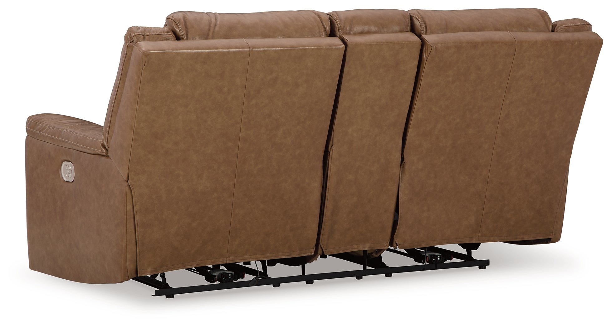 Trasimeno Caramel Power Reclining Loveseat with Console - U8281518 - Bien Home Furniture & Electronics