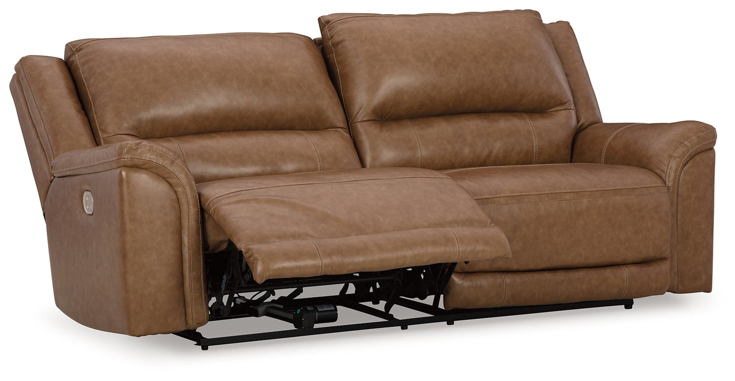 Trasimeno Caramel Power Reclining Sofa - U8281547 - Bien Home Furniture & Electronics