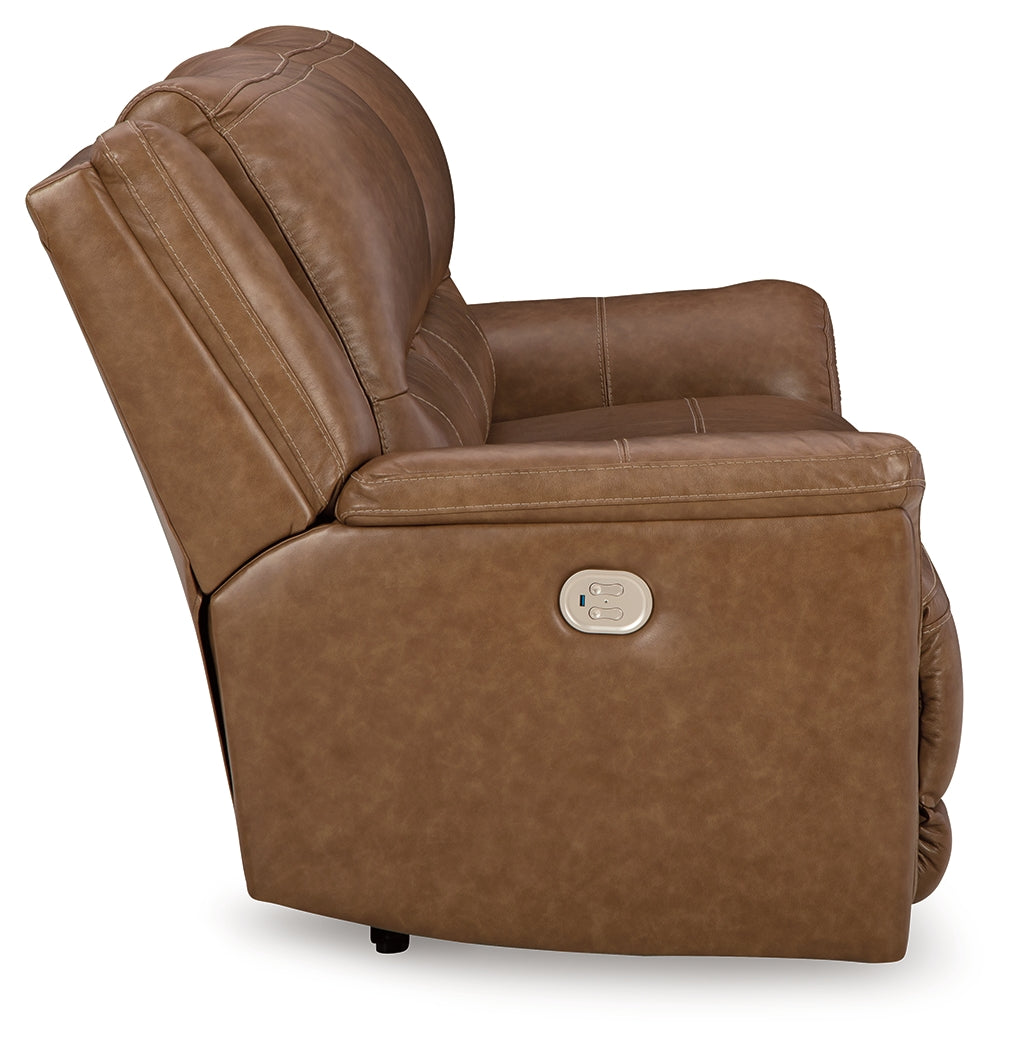 Trasimeno Caramel Power Reclining Sofa - U8281547 - Bien Home Furniture & Electronics