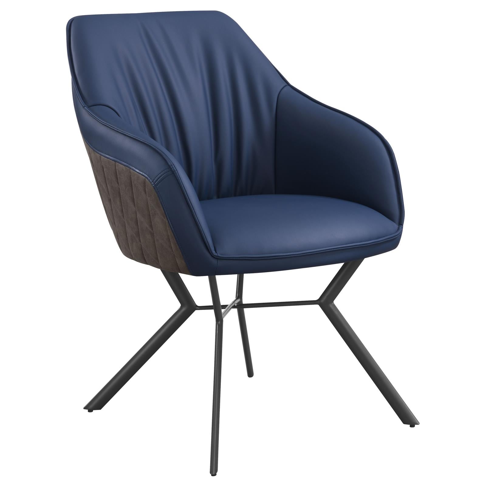 Trevon Upholstered Tufted Side Chairs (Set of 2) Blue/Brown - 193722 - Bien Home Furniture & Electronics