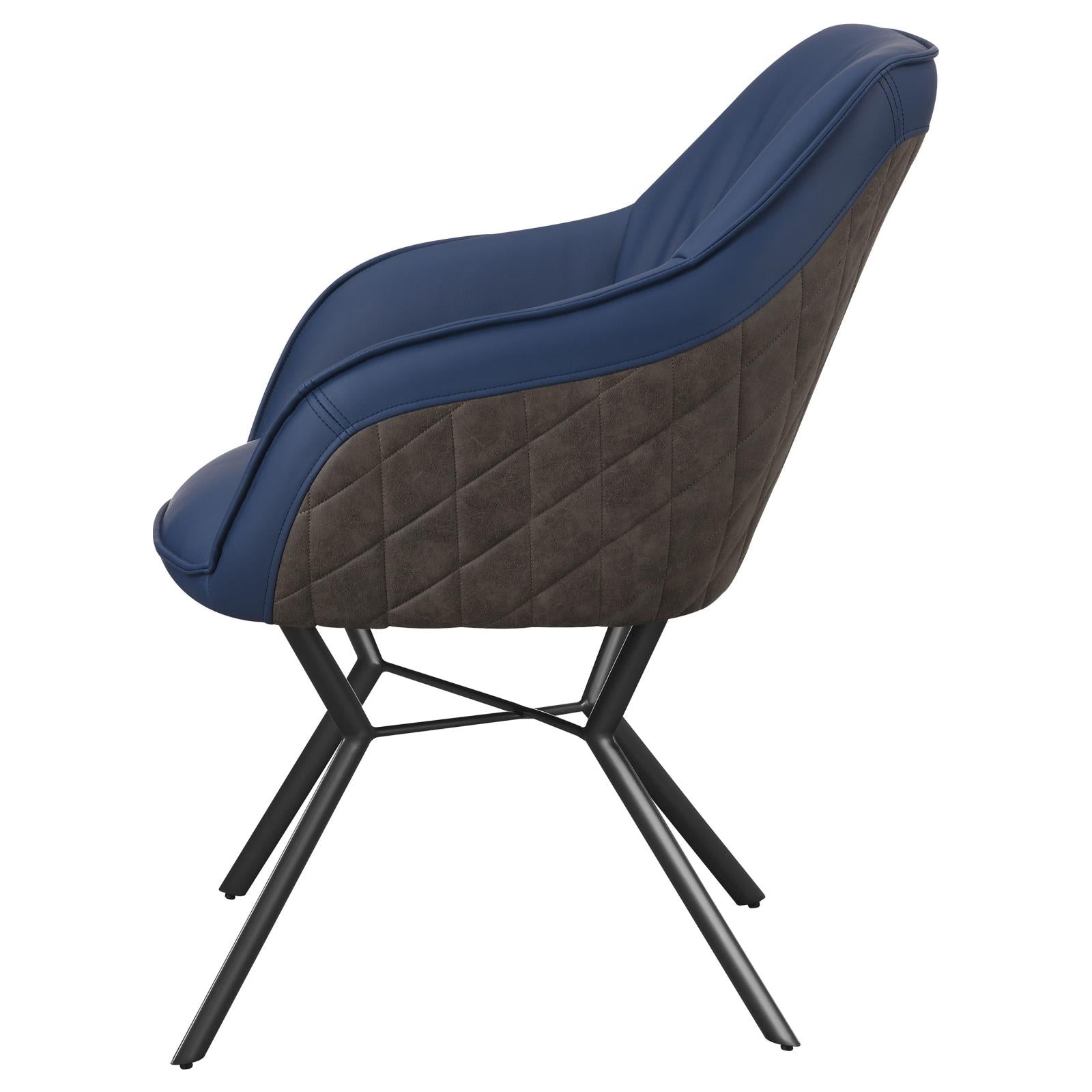 Trevon Upholstered Tufted Side Chairs (Set of 2) Blue/Brown - 193722 - Bien Home Furniture & Electronics
