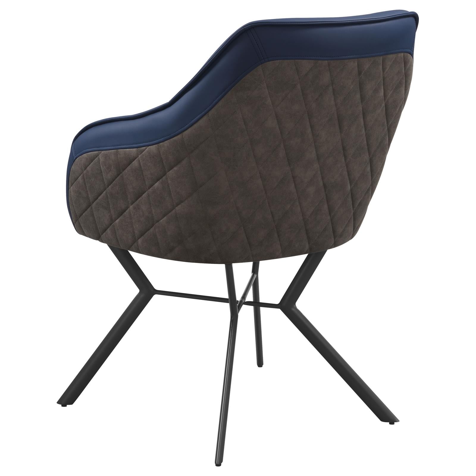 Trevon Upholstered Tufted Side Chairs (Set of 2) Blue/Brown - 193722 - Bien Home Furniture & Electronics