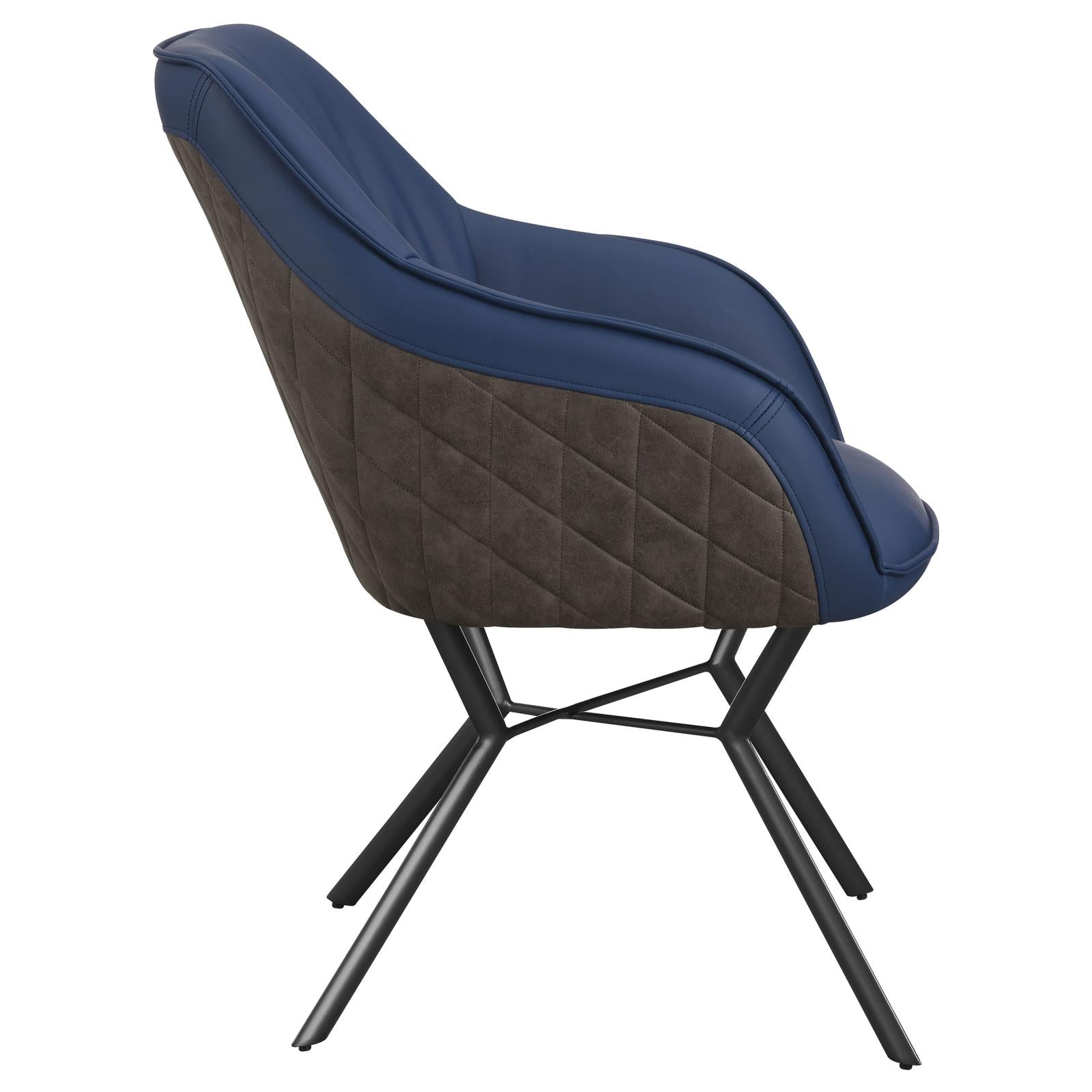 Trevon Upholstered Tufted Side Chairs (Set of 2) Blue/Brown - 193722 - Bien Home Furniture & Electronics