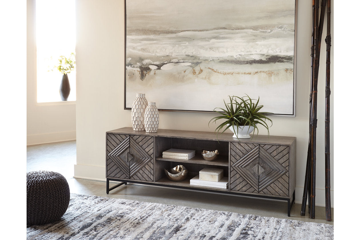 Treybrook Distressed Gray Accent Cabinet - A4000512 - Bien Home Furniture & Electronics