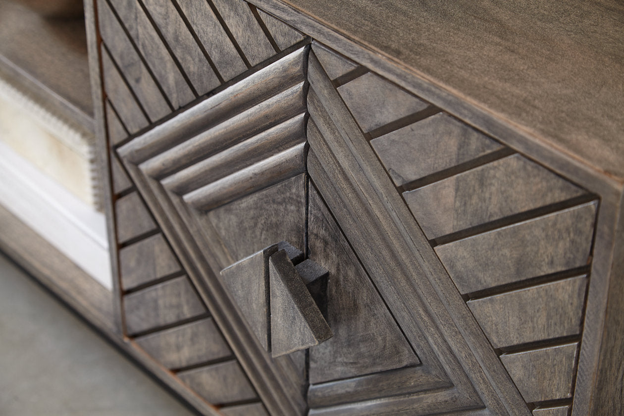 Treybrook Distressed Gray Accent Cabinet - A4000512 - Bien Home Furniture & Electronics