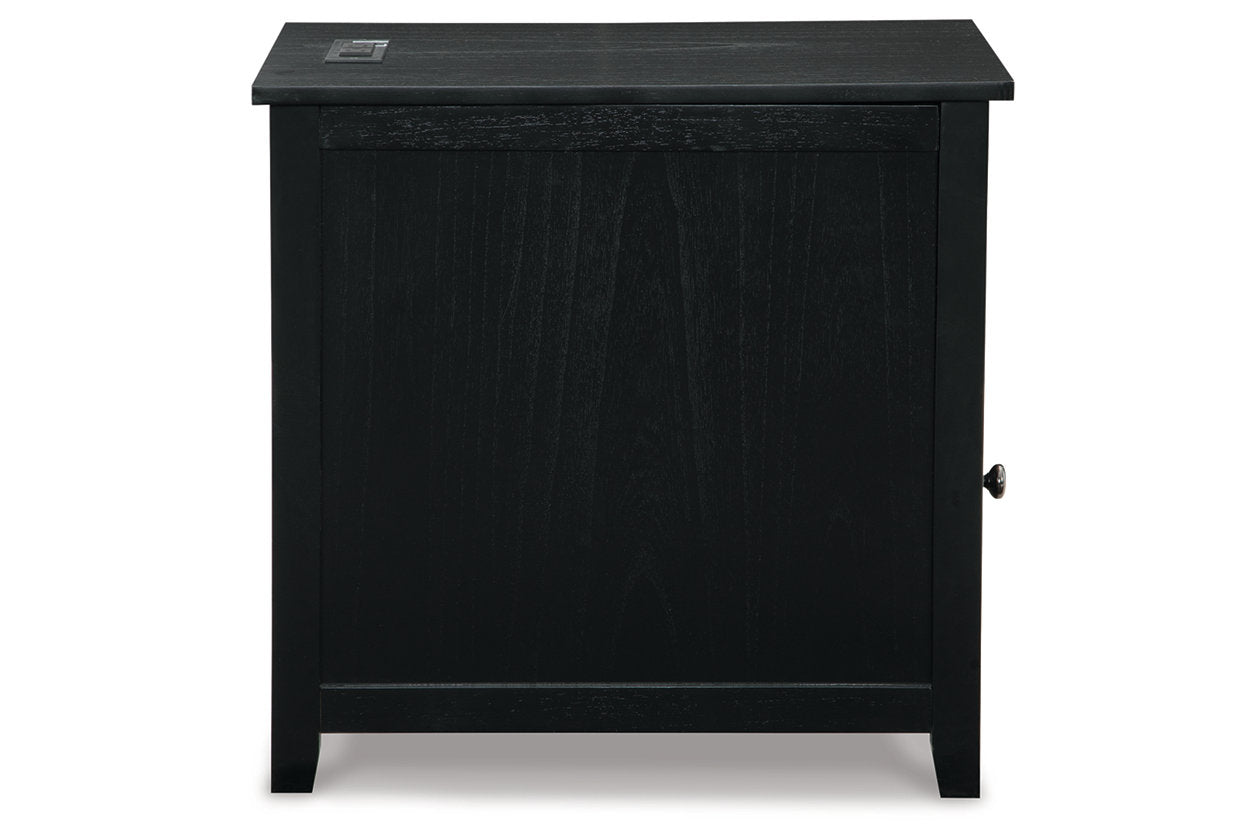 Treytown Black Chairside End Table - T300-617 - Bien Home Furniture & Electronics