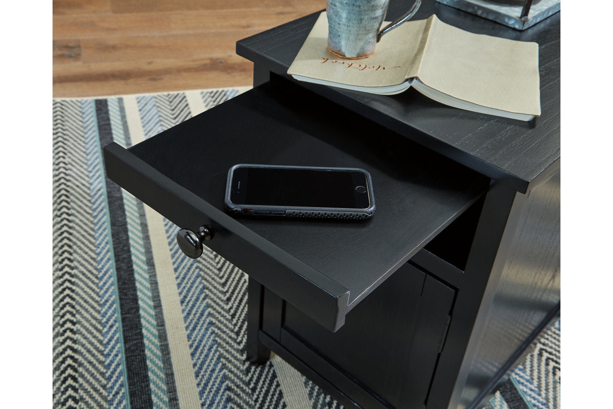 Treytown Black Chairside End Table - T300-617 - Bien Home Furniture & Electronics