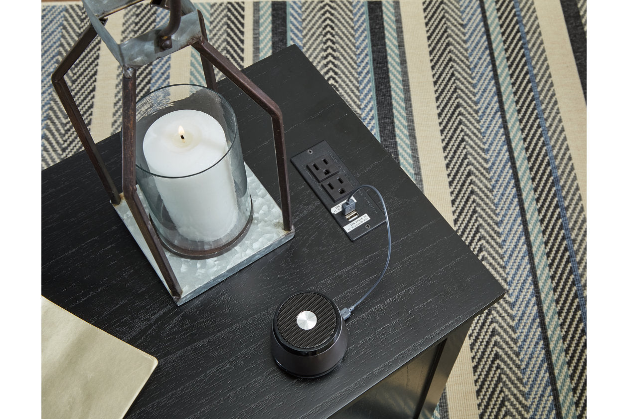 Treytown Black Chairside End Table - T300-617 - Bien Home Furniture & Electronics