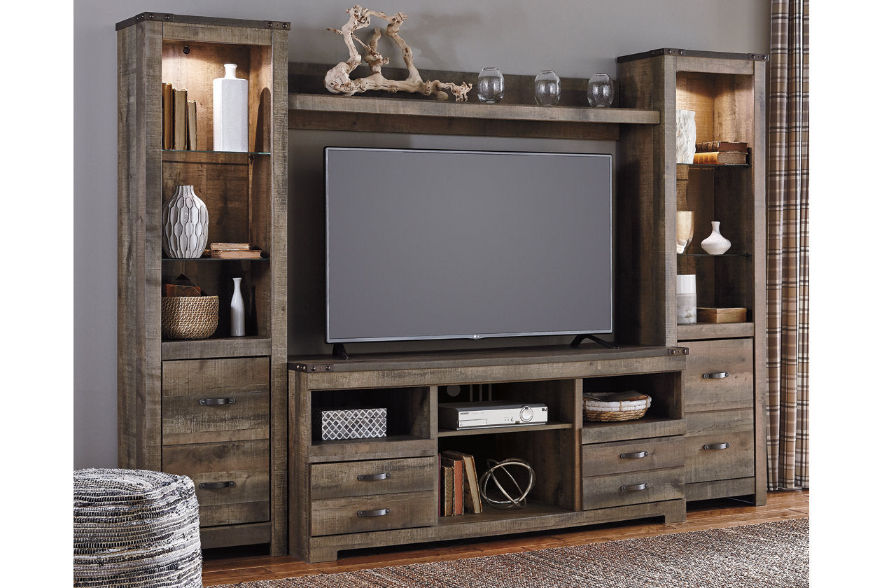 Trinell Brown 4-Piece Entertainment Center - SET | W446-24(2) | W446-27 | W446-68 - Bien Home Furniture & Electronics