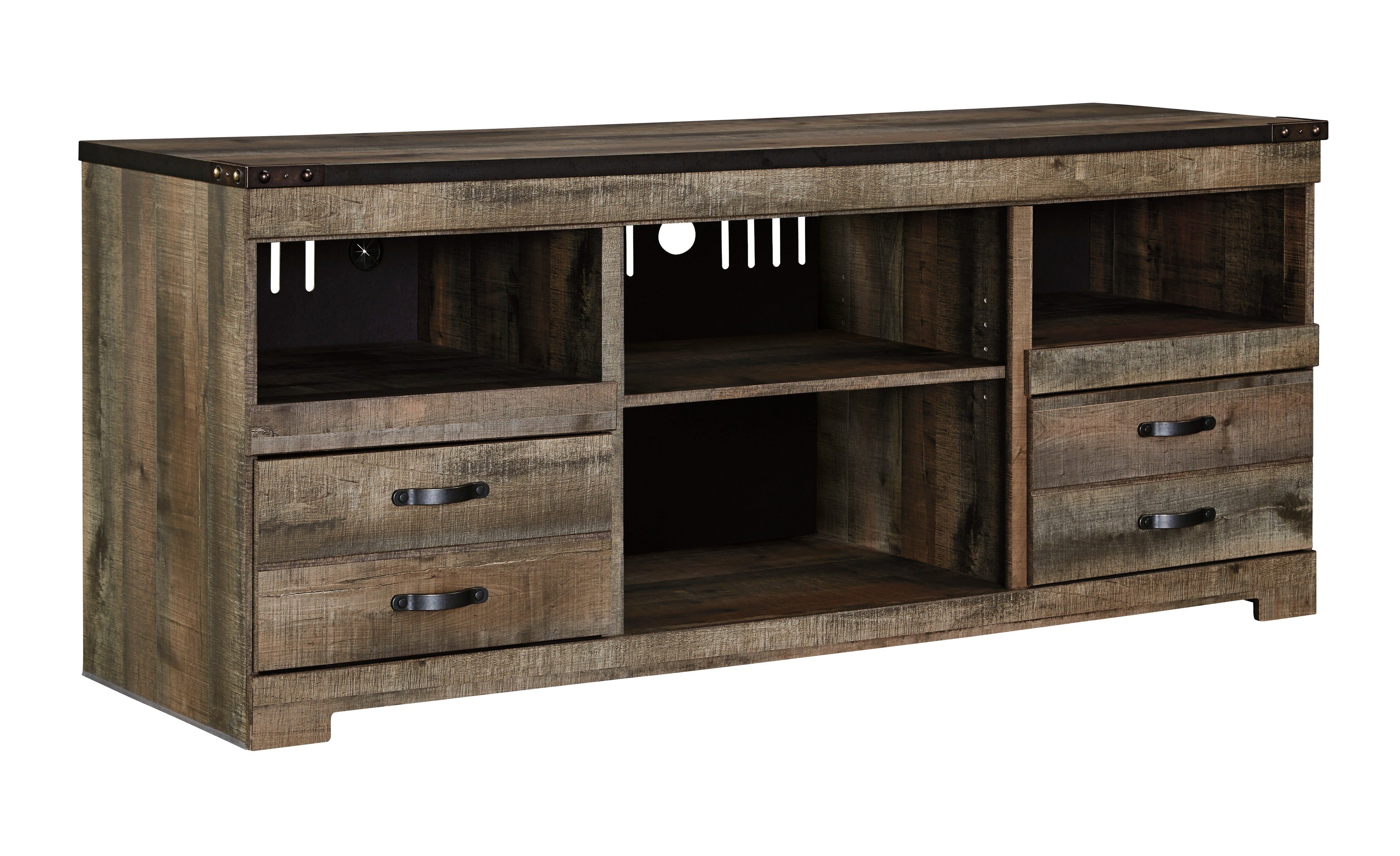 Trinell Brown 63" TV Stand - SET | W446-68 | W100-101 - Bien Home Furniture & Electronics