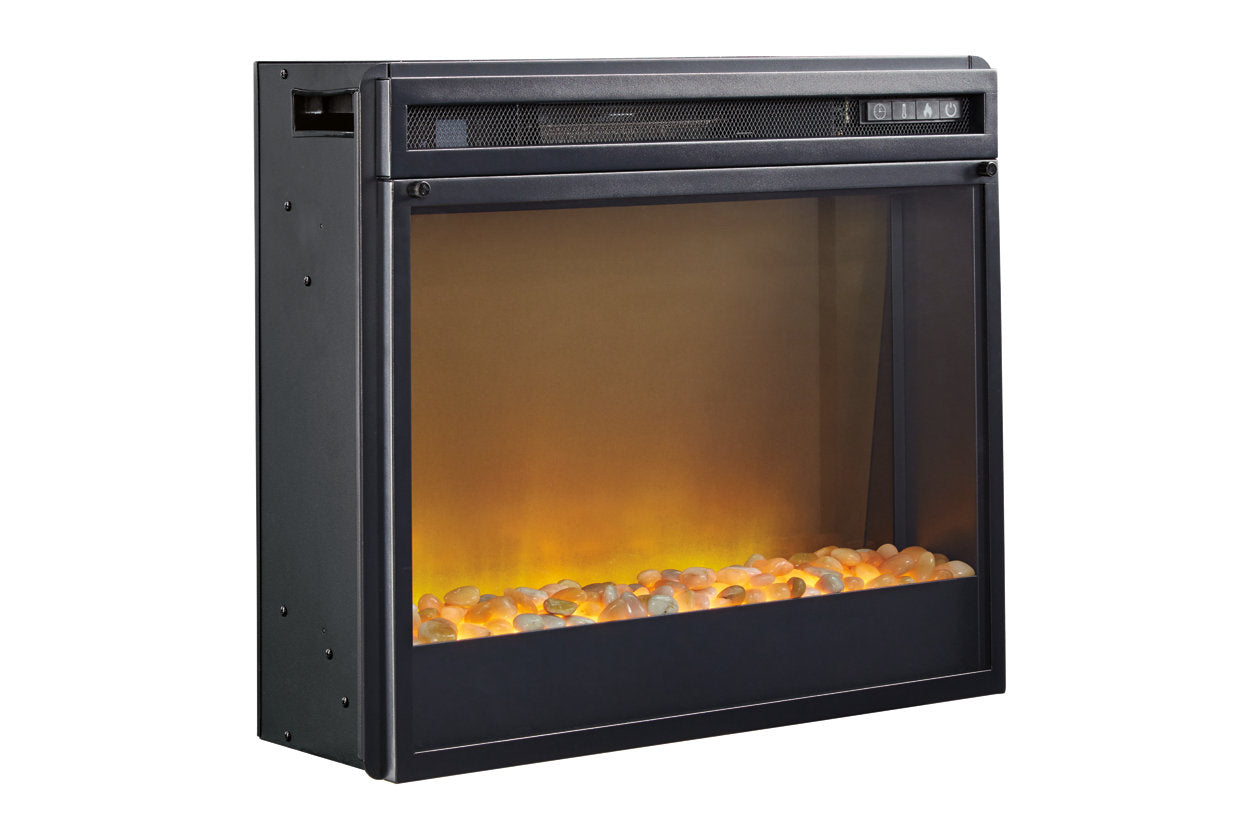 Trinell Brown 63" TV Stand with Electric Fireplace - SET | W100-02 | W446-68 - Bien Home Furniture & Electronics