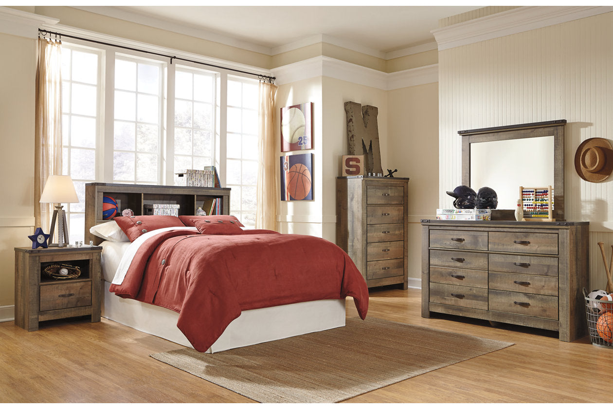Trinell Brown Full Bookcase Headboard - B446-65 - Bien Home Furniture & Electronics